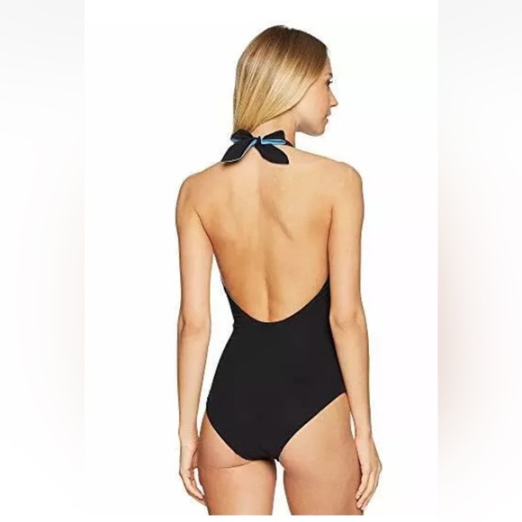 Tory Burch Biarritz Reversible One-Piece Swimsuit Painted Blue/Back Small - Picture 7 of 8